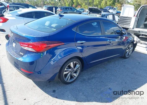 2016 Hyundai Elantra Limited from USA, damaged, VIN 5NPDH4AE9GH711740